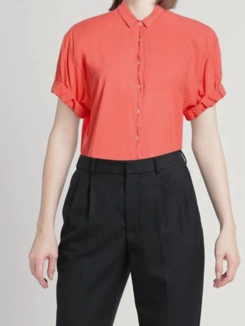 Xirena Women's Pink Shirt Cotton Button down Shirt Size S